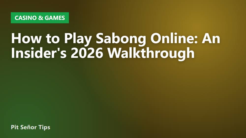How to Play Sabong Online: An Insider's 2026 Walkthrough
